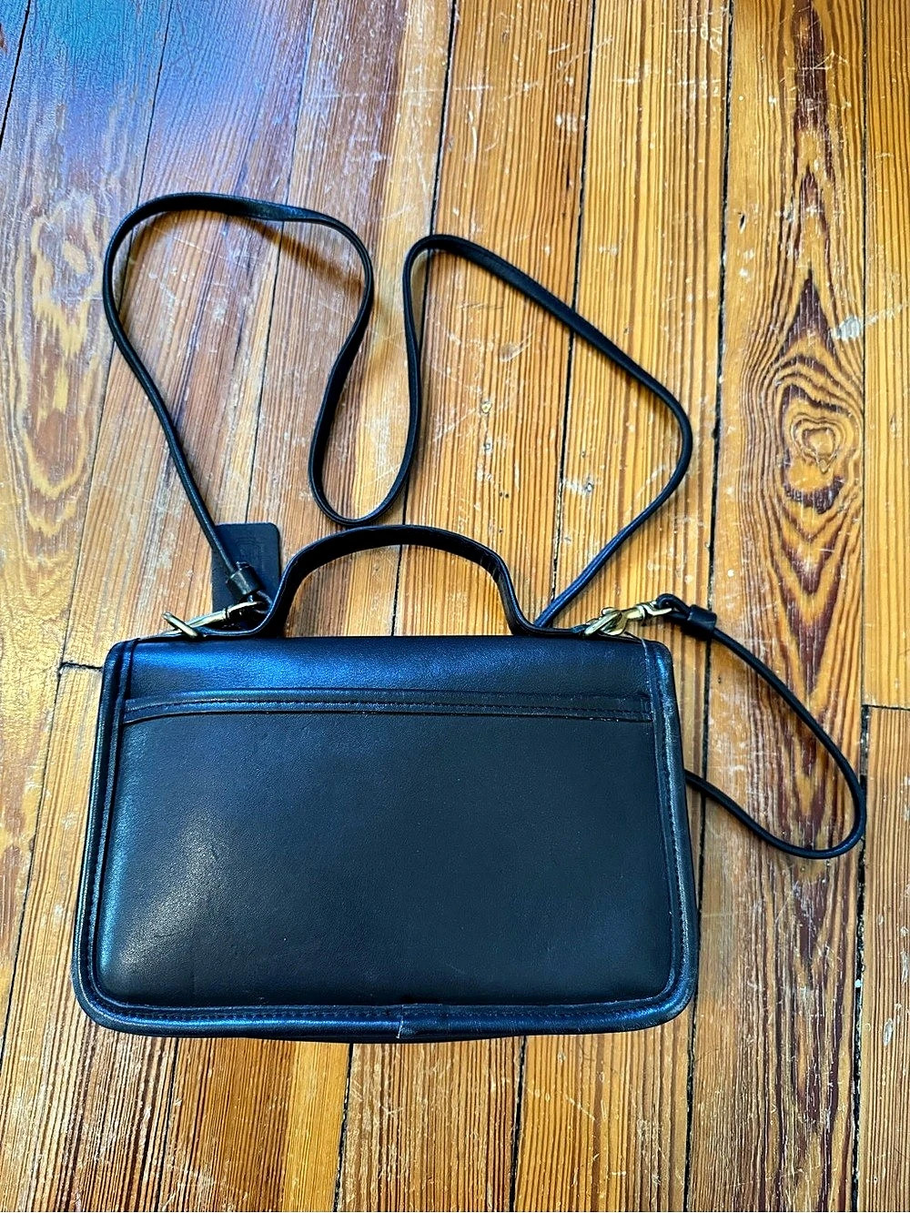 Vintage Coach Casino 9924 Black Leather Crossbody Bag USA 1995 - Picture 3 of 12